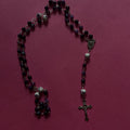 Handmade purple agate rosary